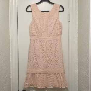 Antonio Melani Light Pink Lace Dress Size 8